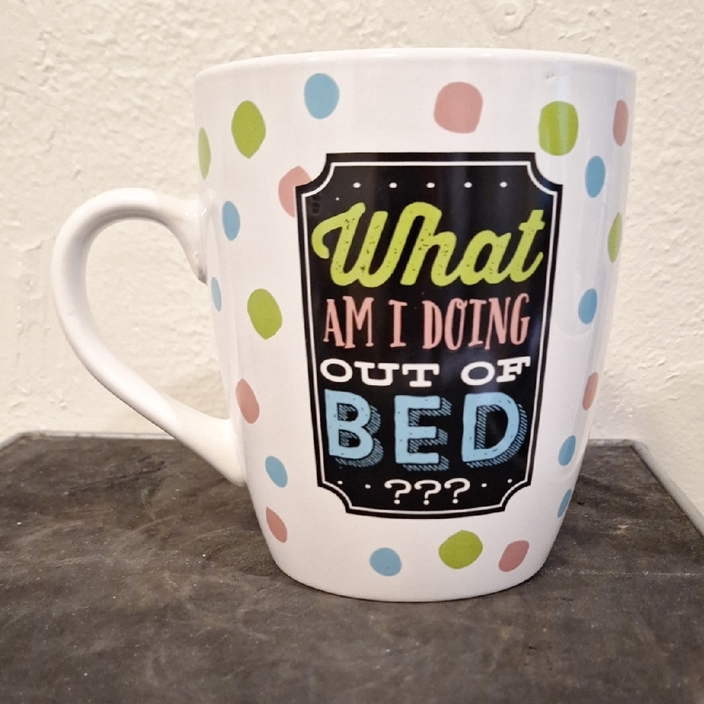 Polka Dot Ceramic Mug  Oversized, Large